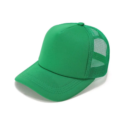 Unisex Spong Mesh Baseball Cap Wide Brim Breathable Peaked Cap
