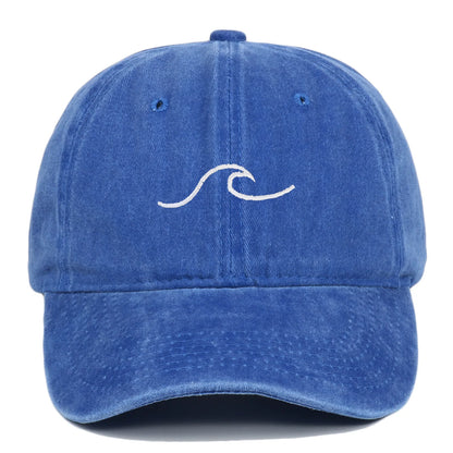 Wave Pattern Embroidered Baseball Cap