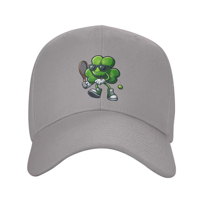 Tennis Player St Patricks Day Shamrock Clover Irish Prid Sun Baseball Cap