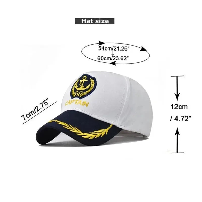 Hot Sale Adult Yacht Military Cap Sailor Captain Costume Baseball Hat