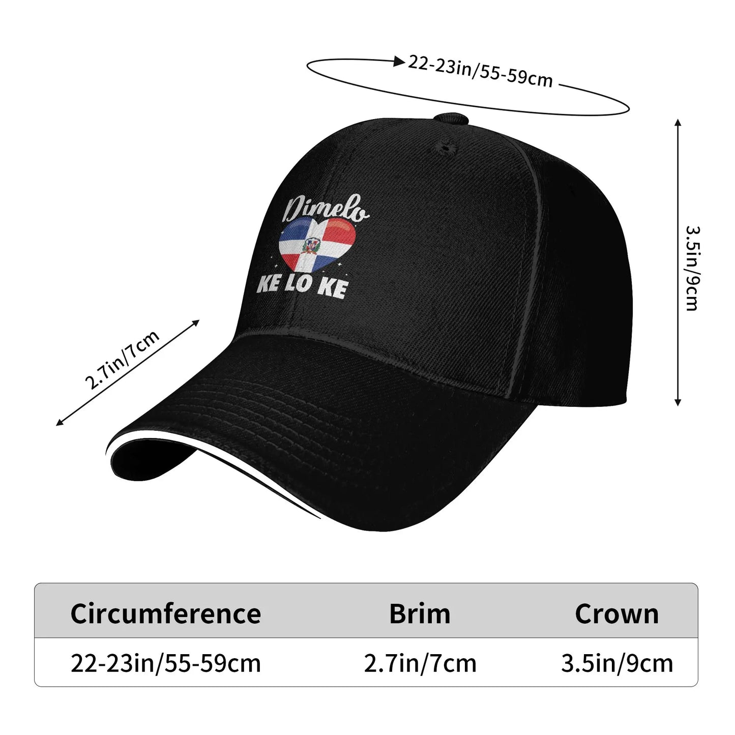 Dimelo Ke Lo Ke Dominican Republic Flag Baseball Cap