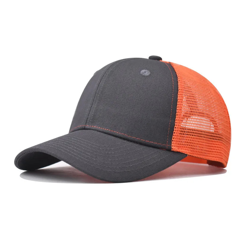 Baseball Cap Adult Net Cap Shallow Curved Eaves Hat Unisex Hip Hop Fitted Cap