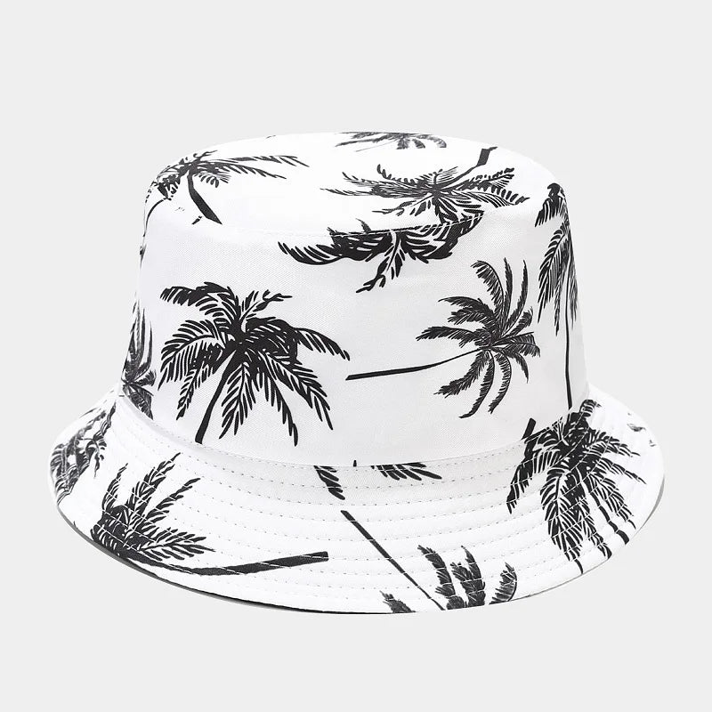 Bob Men’s Fashion Coco Print Bucket Hat Unisex Fisherman Hat Women’s