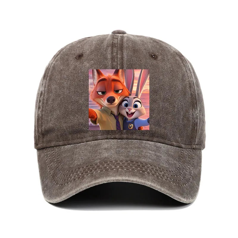 Zootopia Judy Nick Cute Versatile Protection Windproof Outdoor Casual Fashion Baseball Cap
