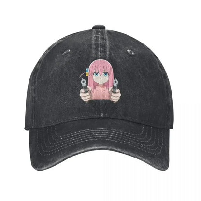 Kawaii Bocchi Anime Gotoh Hitori Denim Baseball Cap