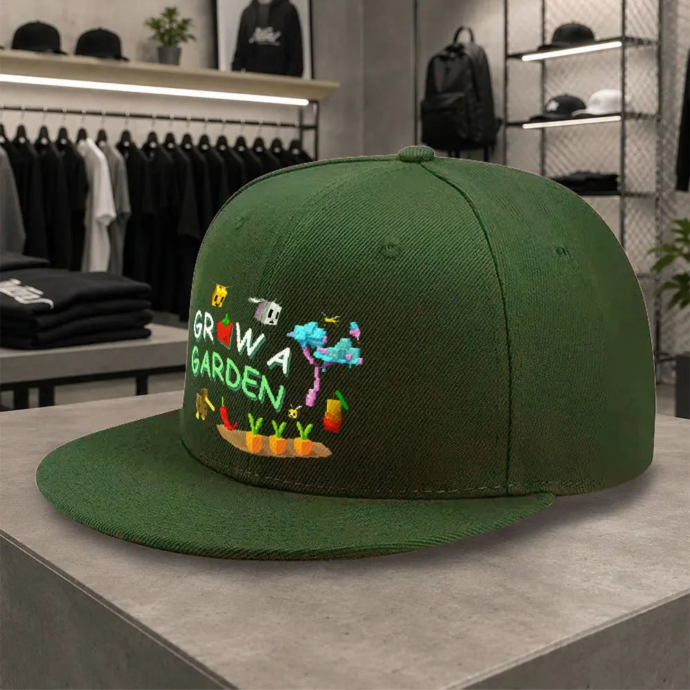 GROW A GARDEN Pixel Style Unisex All-Match Snapback Cap