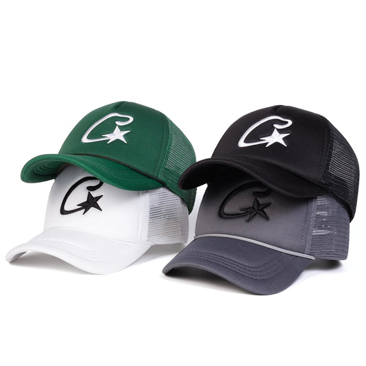 Unisex C Letter Pentagram Embroidery Baseball Caps