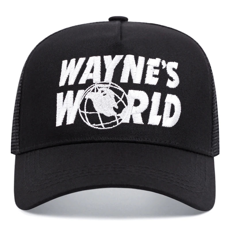 Wayne's World Letter Embroidery Baseball Caps