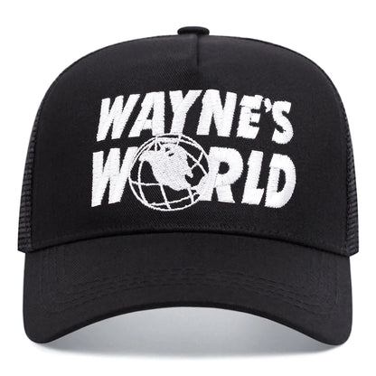 Wayne's World Letter Embroidery Baseball Caps