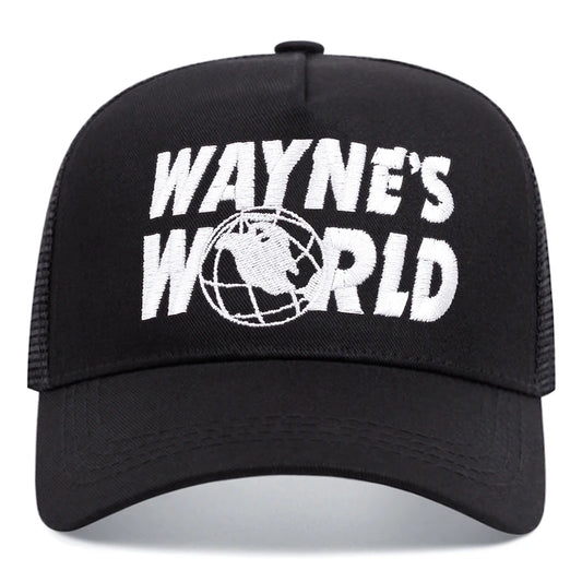 Wayne's World Letter Embroidery Baseball Caps