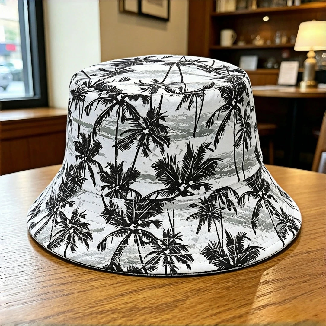 Hawaii Coconut Tree Wide-Brimmed Stylish Classic Bucket Hat