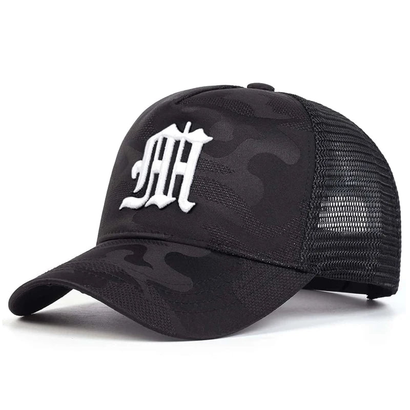 Fashion M Letter Camouflage Embroidery Baseball Caps