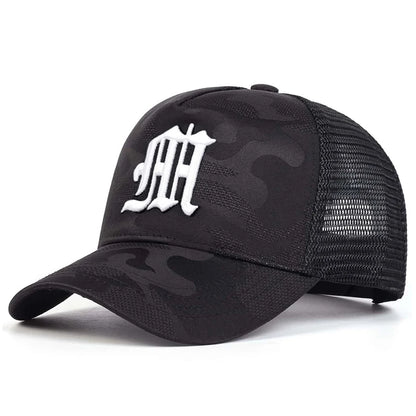 Fashion M Letter Camouflage Embroidery Baseball Caps