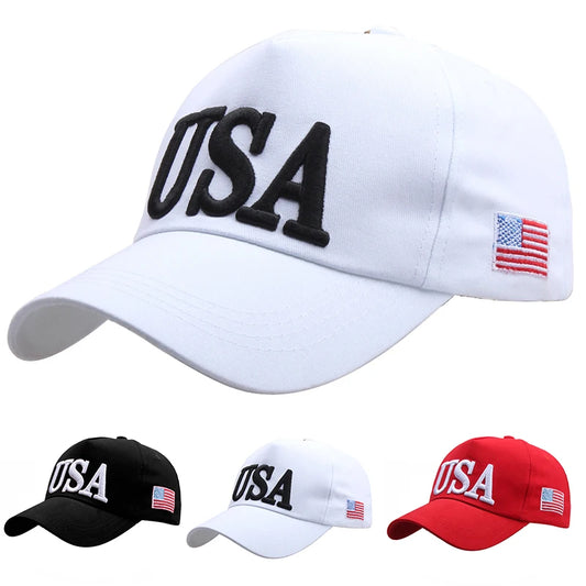 USA Flag Embroidered Baseball Caps, Men Women Outdoor Sports Event Casual Baseball Caps