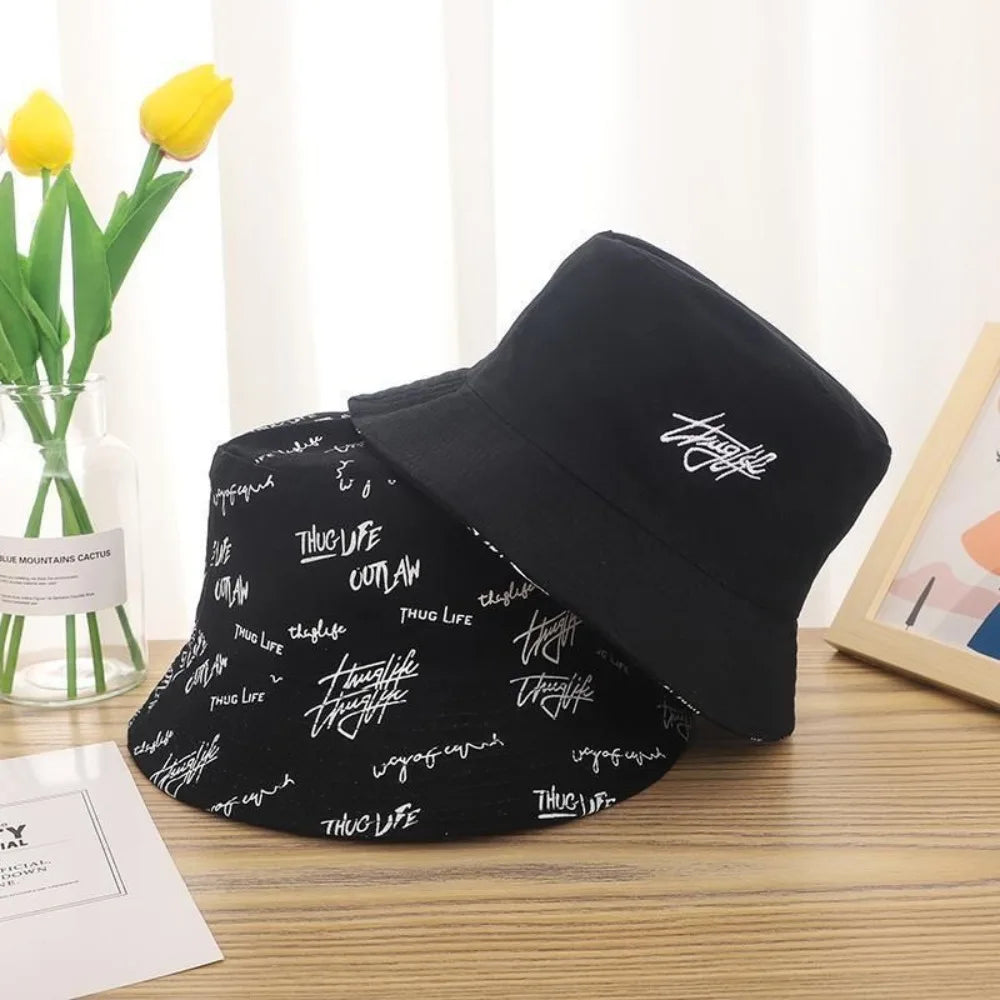 Portable Foldable Double-sided Bucket Hat Lightweight Japanese Style